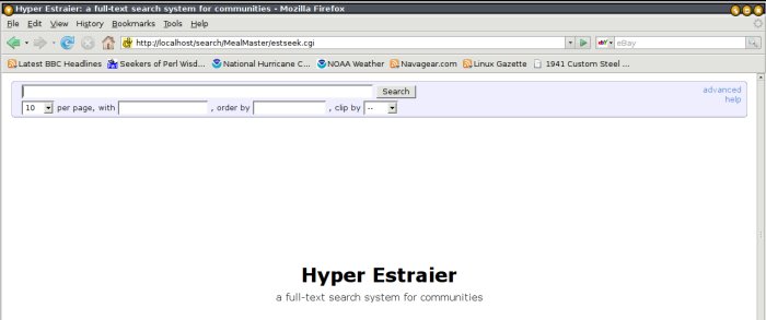 Hyperestraier search page