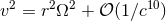 2 2 2 10 v = r Ω + 𝒪(1∕c )