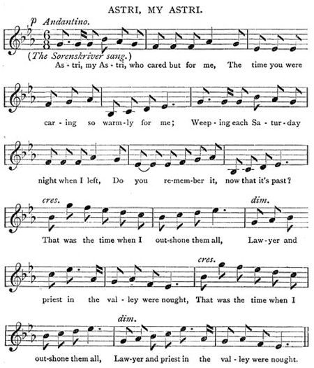  Sheet music of 'Astri my Astri'