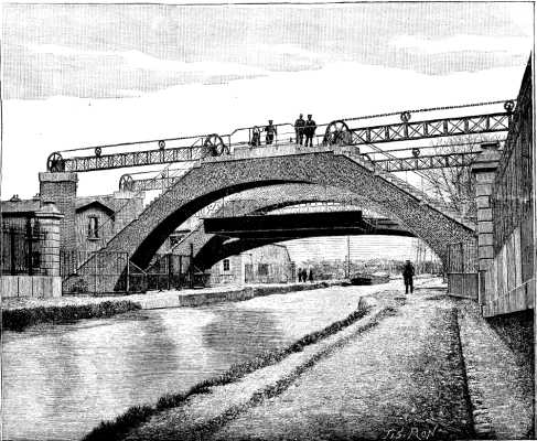 FIG. 1.--LIFT BRIDGE OVER THE OURCQ CANAL.