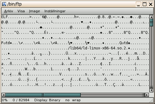 Binary mode with Codepage 437 encoding