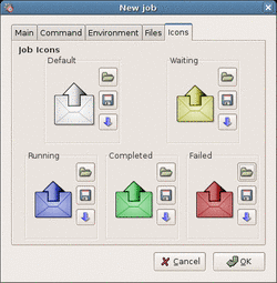Job parameters detail (icons)