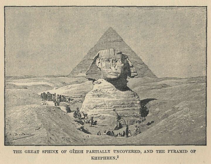 006.jpg the Great Sphinx of Gzeh Partially Uncovered, And the Pyramid of Khephren 