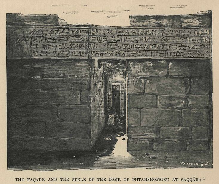 009.jpg the Faade and The Stele of The Tomb Of Phtahshopsisu at Saqqara 