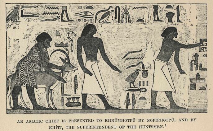 325.jpg an Asiatic Chief is Presented to Khnmhotp By Nofirhoptu, and by Khiti, the Superintendent of The Huntsmen 