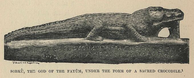 387.jpg Sobk, the God of The Faym, Under The Form Of A Sacred Crocodile 